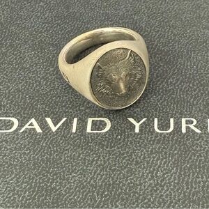 David Yurman .925 Sterling Silver Wolf Ring Size 10US
